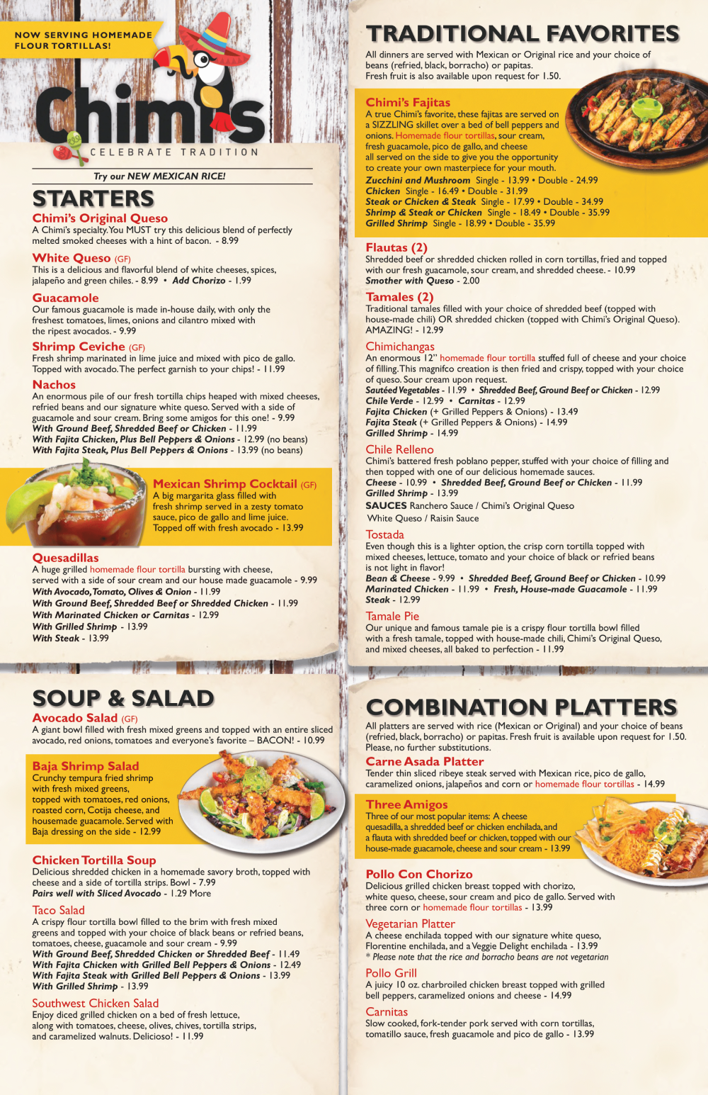 Chimis menu shop