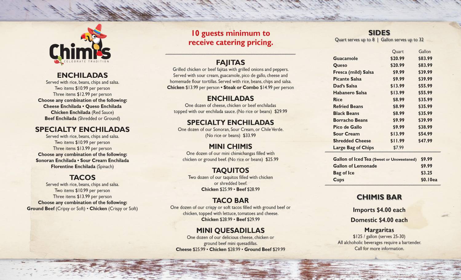 Chimi's Catering Menu - Page 2